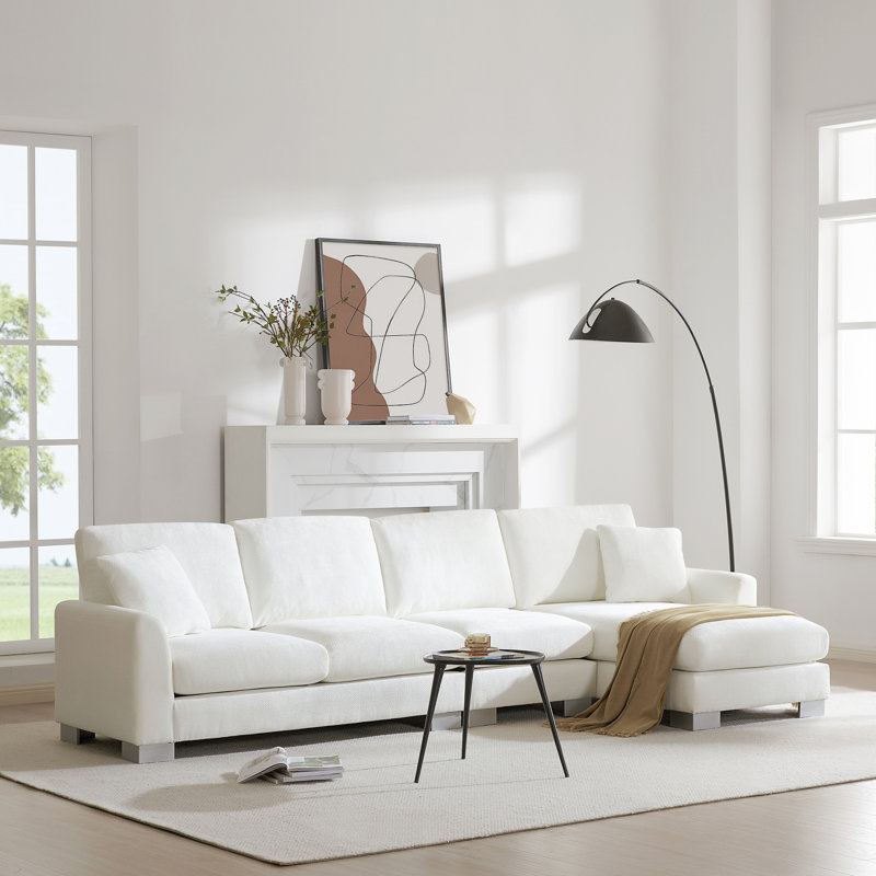 Canapé modulaire surdimensionné 119 * 55 "119, Blanc