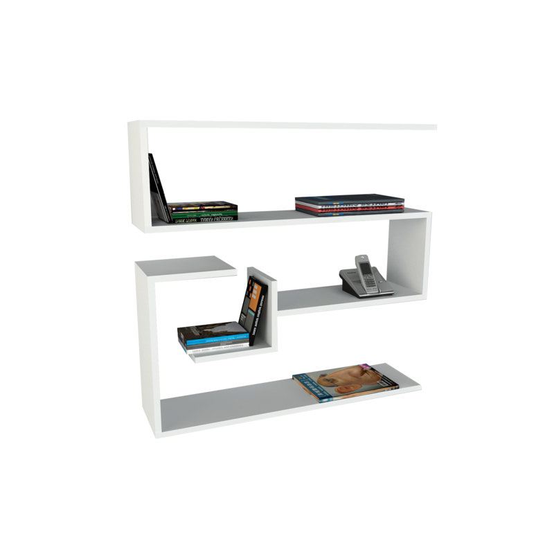 4 Piece Accent Shelf, White