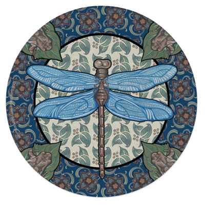 Ensemble de 4 sous-verres en grès naturel Apple Dragonfly