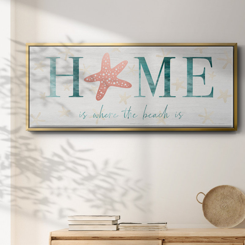 Home Beach - toile encadrée, H 20 po x l 50 po