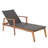 Patio Rattan Lounge Chair With 4-Position Adjustable Backrest