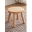 Tabouret en bois massif, petit repose-pieds rond en bois, support pour plante, tabouret d'appoint en bois