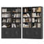 (Ensemble de 2) Bibliothèque standard H 73 "avec portes et 8 tablettes ouvertes-33893601