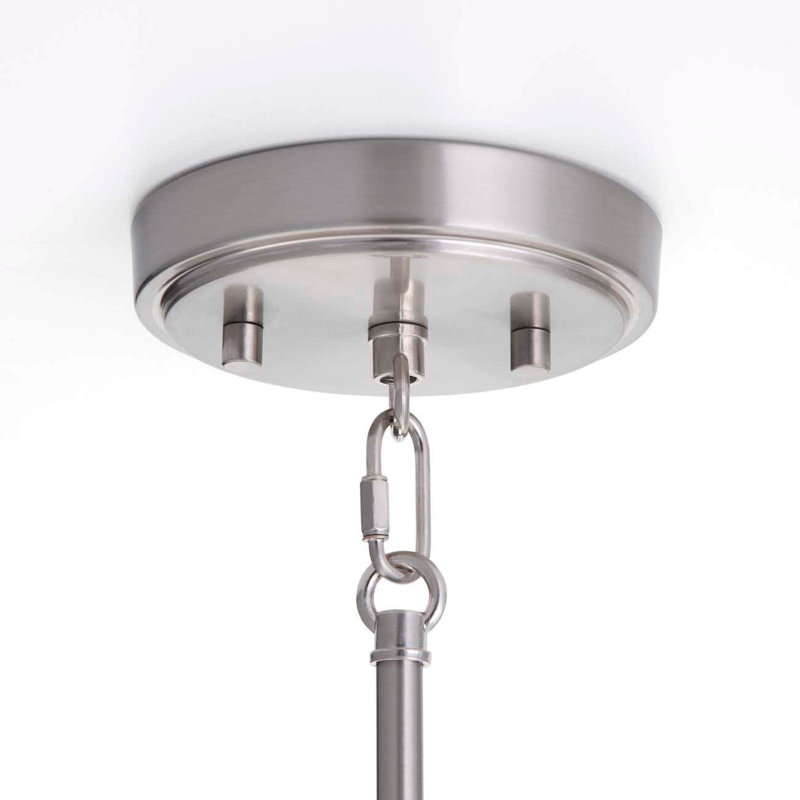 Luminaire suspendu cylindrique simple Achillefs, Nickel brossé