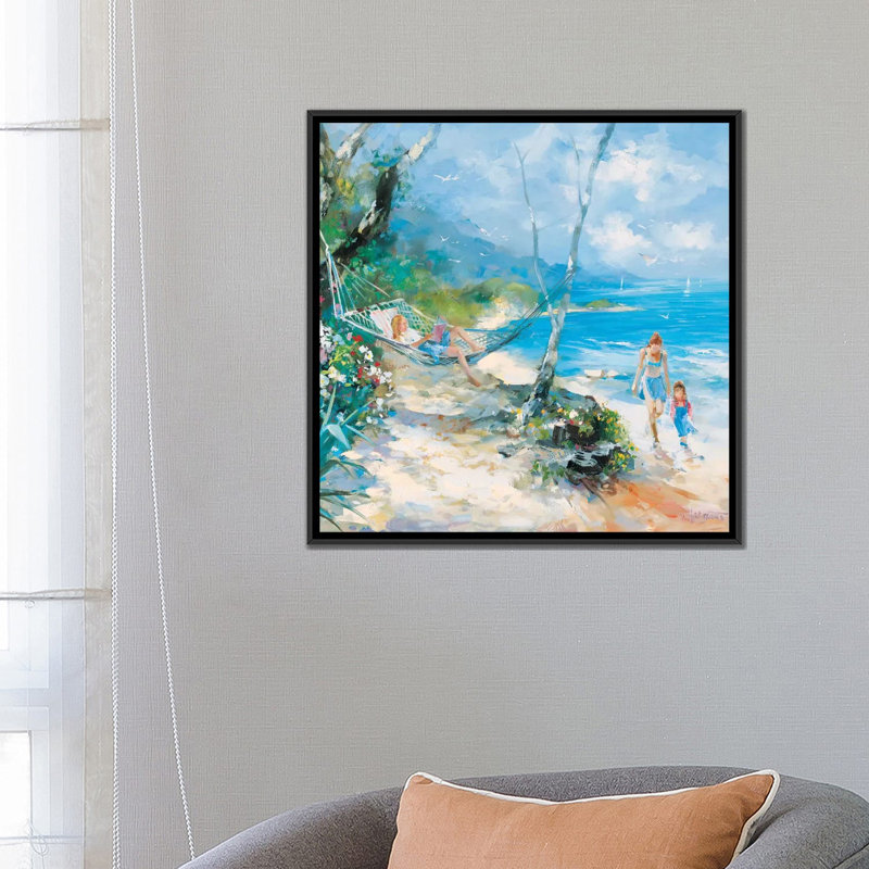 «Serenity», reproduction sur toile, H 18 po x l 18 po x P 1,5 po, Toile avec cadre noir, Pas de tapis