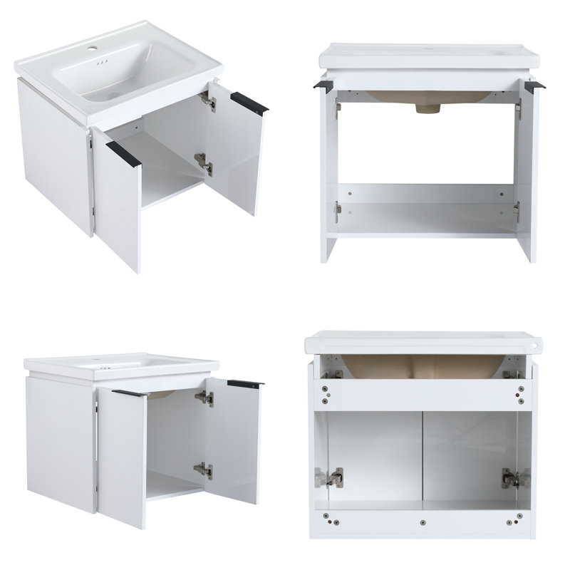 Wall-Mounted Bathroom Vanity With Sink