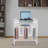 Record Player Stand Clear Acrylic 3-Tier Rolling Vinyl Storage Rack with Wheels