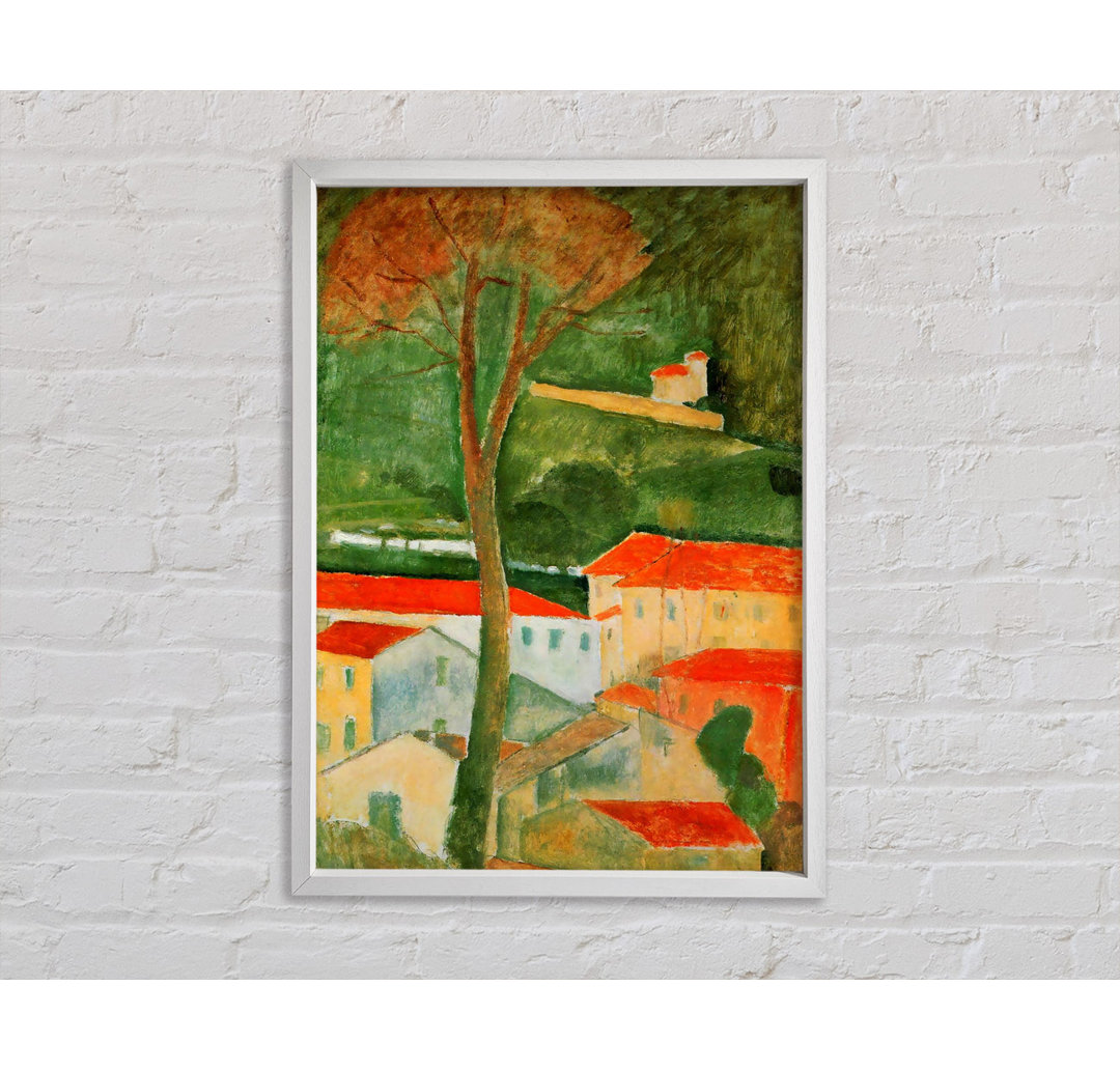 Modigliani Landschaft 2 - Einzelner Bilderrahmen Kunstdrucke auf Leinwand