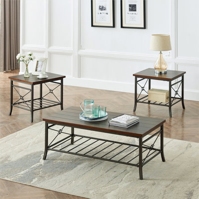 Ensemble de 3 tables basses pour salon