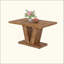 Table de salle à manger, table de salle à manger en bois de ferme avec piédestal pour 4 à 6 personnes