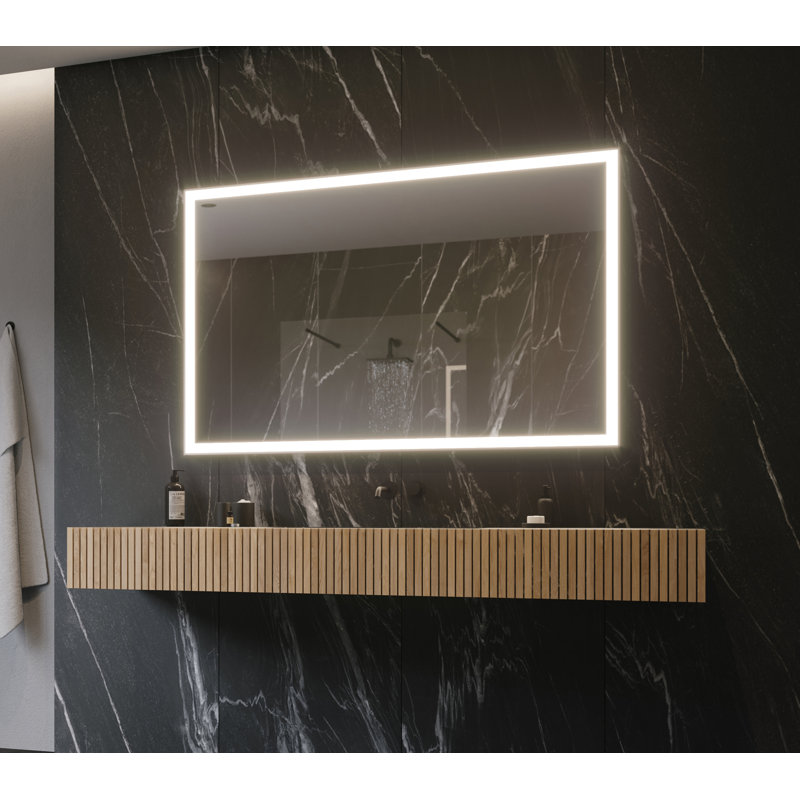 Miroir rectangulaire lumineux à DEL à intensité variable 6000K, 36 po x 55 po