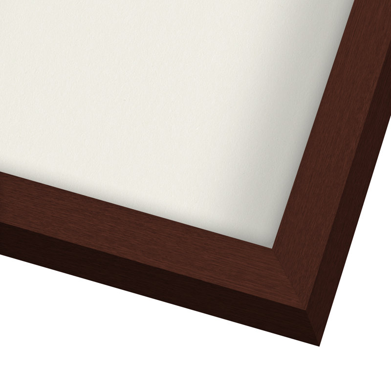 Sturdevant Shadow Box Frame Composite Wood with Glass for Hanging and Tabletop, Mahogany, 8" x 10"