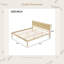 Base de lit plateforme avec tête de lit, support en lattes de bois-405803103-405803091