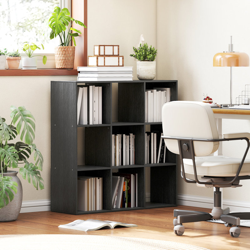 91cm H x 91cm W Particle Board Cube Bookcase, Black