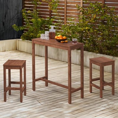 2-Person Rectangular Outdoor Dinning Set