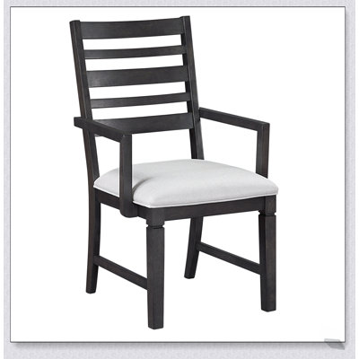Ensemble de fauteuils à finition espresso foncé de style classique, revêtement confortable pour une expérience culinaire élégante