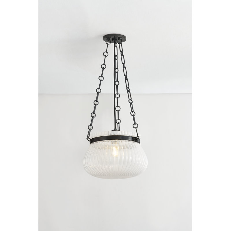 Granby 1 Light Pendant, 9.5" H x 13" W x 13" D, Antique Bronze