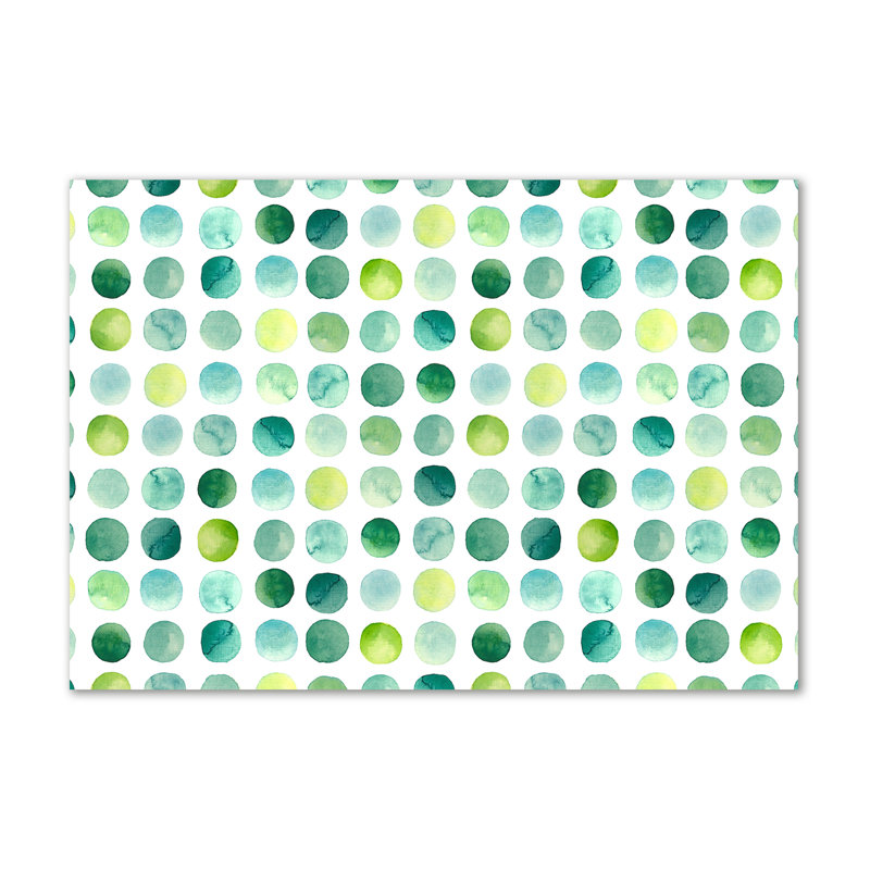 Green Dots - Wrapped Canvas Print