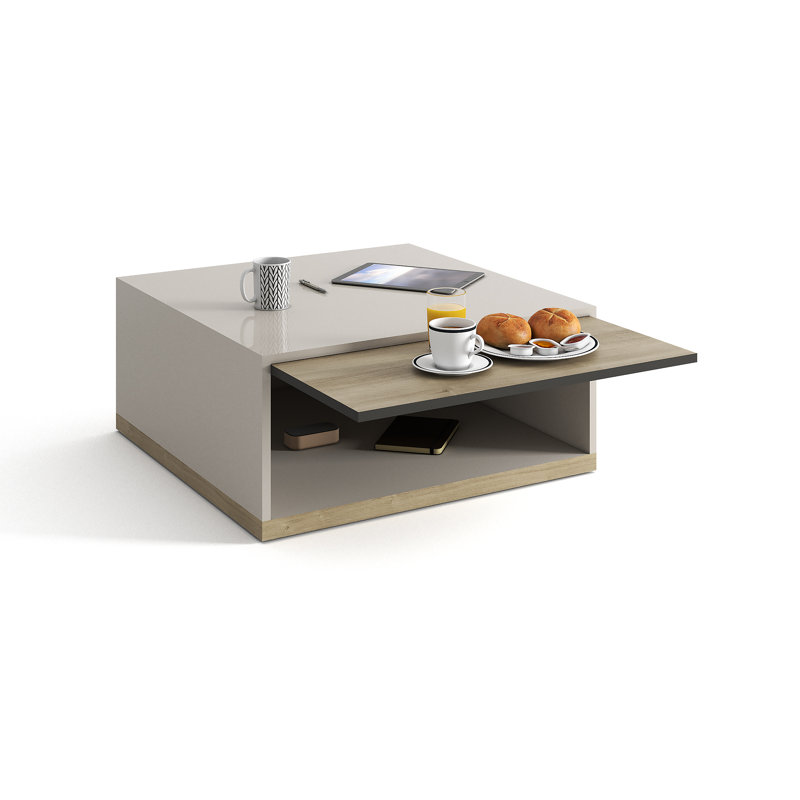 Alexsia Floor Shelf Coffee Table with Storage