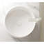 Lavabo de salle de bain à vasque ronde en céramique 16 po, blanc, une pièce, teint, idéal pour différentes décorations, largeur de 16,1 po, poids de 18,85 lb
