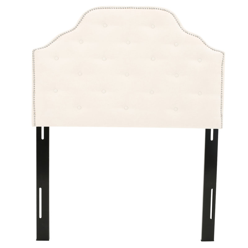 Twin Sized Headboard In , Displaying Exquisite Button Tuft Work Fabric With Contemporary Flair And Gorgeous Tufting