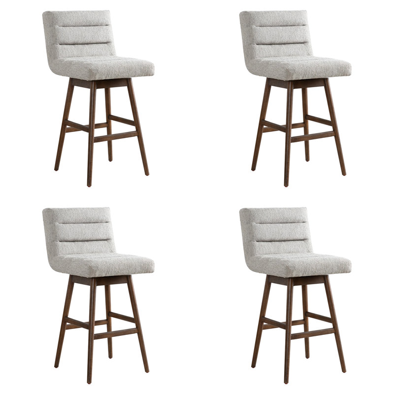 Tabouret de bar pivotant à hauteur de comptoir ou de bar Martinstown, Brun, Beige