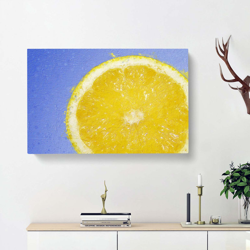 Lemon Slice - Wrapped Canvas, 40cm H x 60cm W x 3cm D