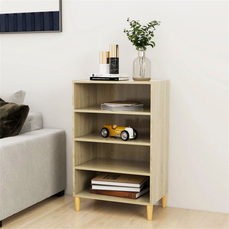 Gjergji Four Leg Square Side Table, Sonoma Oak