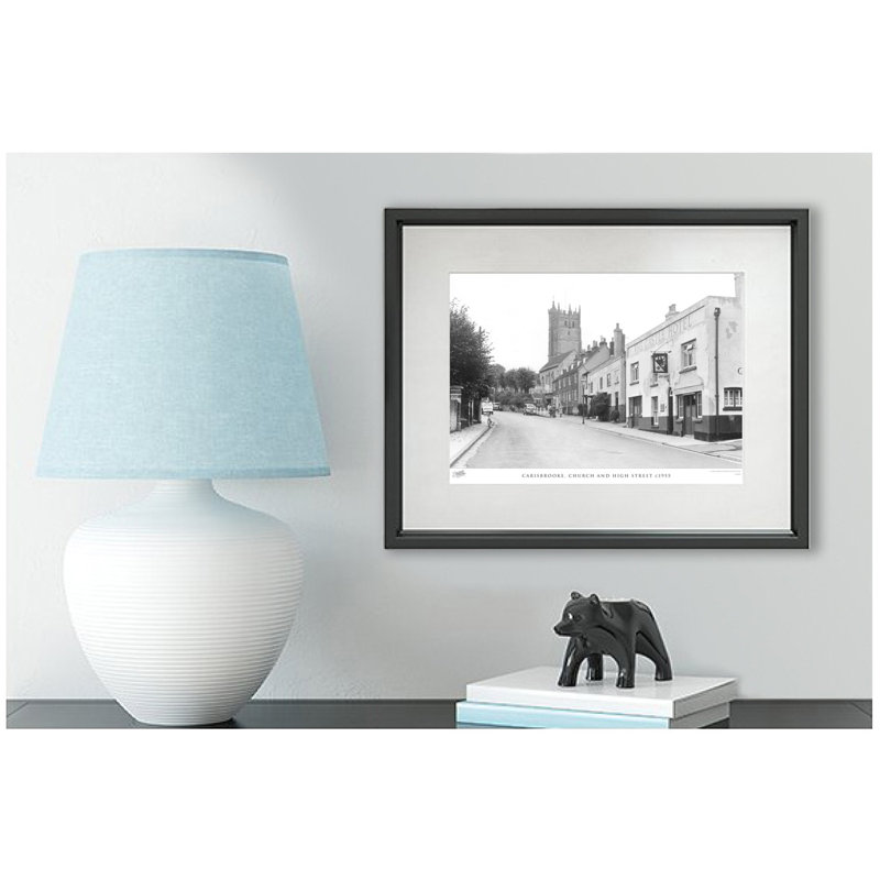 Carisbrooke, Church And High Street C1955 - Single Picture Frame Print, 45cm H x 60cm W x 2.3cm D