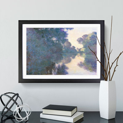 Morning on the Seine by Claude Monet - Framed Print