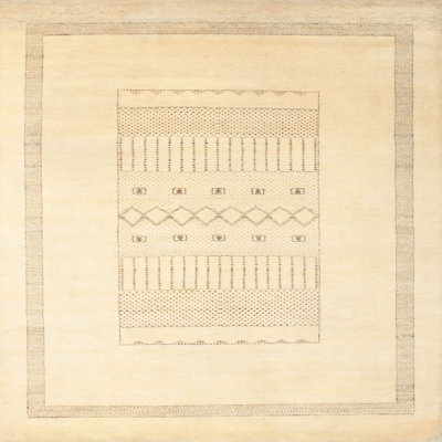 Tapis contemporain crème / brun