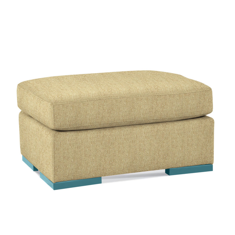 Memphis Ottoman, Beige Sugar Performance; 0863-93, Black