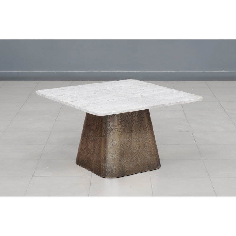 TABLE DE BASSE AVEC PLATEAU EN MARBRE