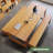 Brown Rectangular Solid Wood Dining Table-108918975