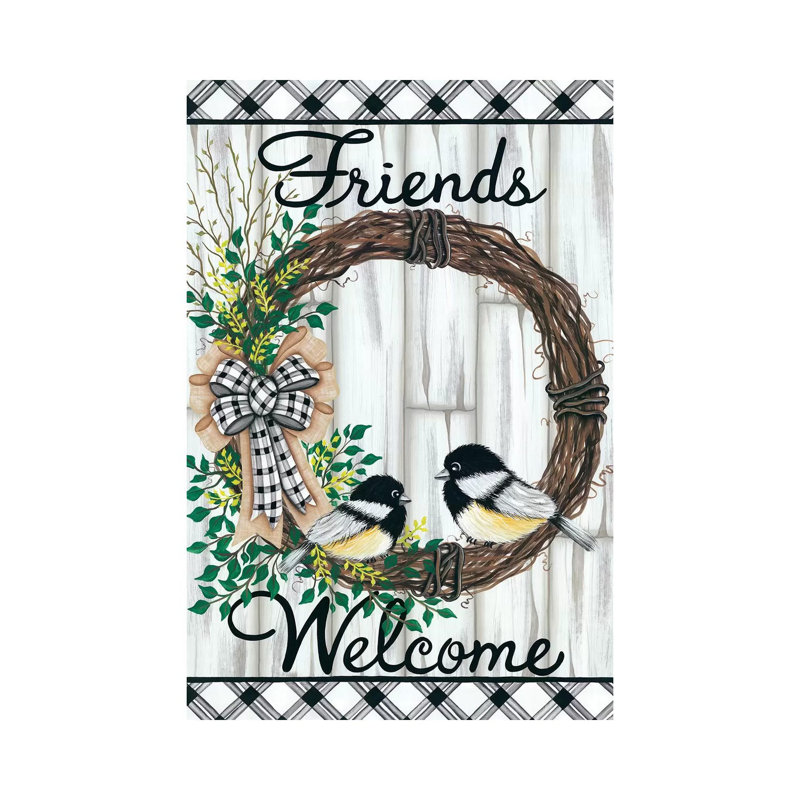 Welcome Friends by Lisa Kennedy - Wrapped Canvas Print, 20.32 cm H x 30.48 cm W