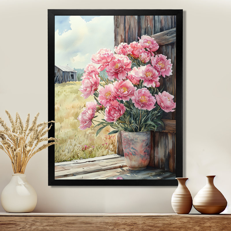 Barcroft - salon d'art mural floral, Noir, noir, noir, noir, H 20 po x l 12 po, Reproduction encadrée d'une seule photo
