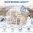 6x6 ft Polycarbonate Greenhouse Upgraded handle model - Heavy-Duty Aluminum Walk-in Garden House with Roof Vent & Lockable Sliding Door - UV Protection & Snow Load Resistant - Integrated Drainage for Backyard, Patio, Lawn, White-125096569-125096570
