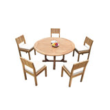 Joice Outdoor 6 - Piece Teak Dining Set