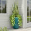 Pot à fleurs intérieur / extérieur en céramique moderne avec trou de drainage-1060103942