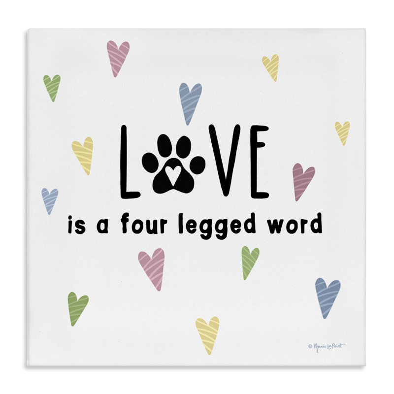 Art mural sur toile Love Love, H 30 po x l 30 po