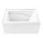 Kingston Brass Aqua Eden 48-Inch Acrylic Rectangular 3-Wall Alcove Tub, Hand Drain and Anti-Skid Surface-89213303