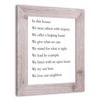 " In This House We "