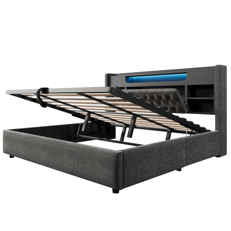 Bed, Grey, Super King (6')
