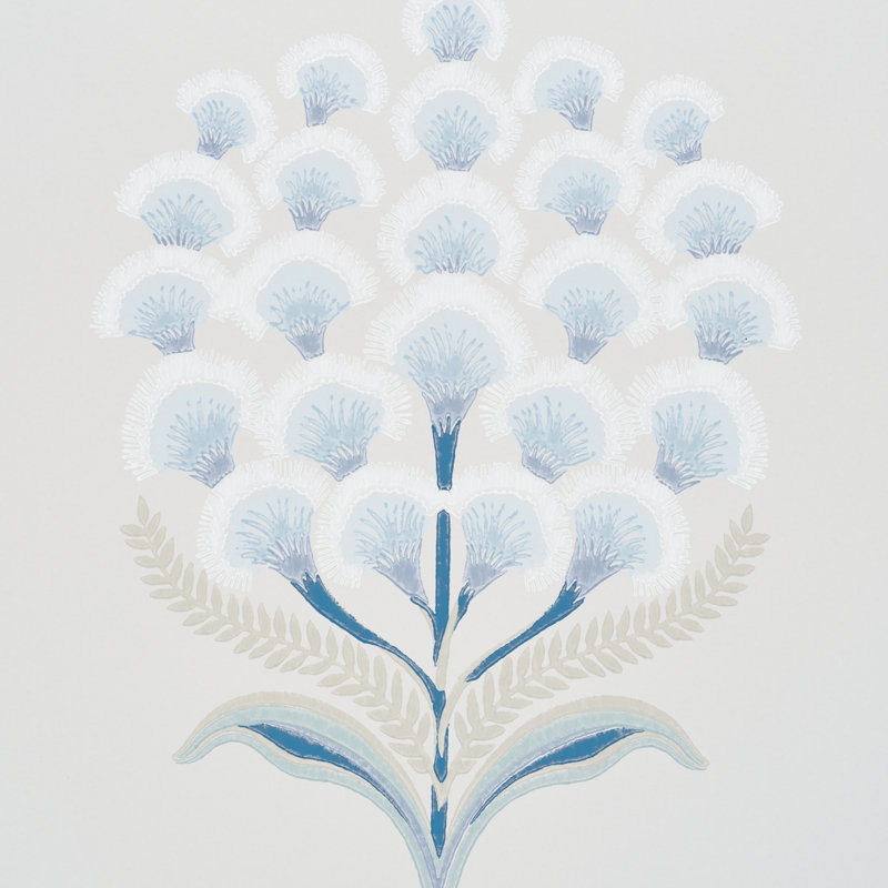 Aurelia Floral Non-Woven Wallpaper Roll, Porcelain