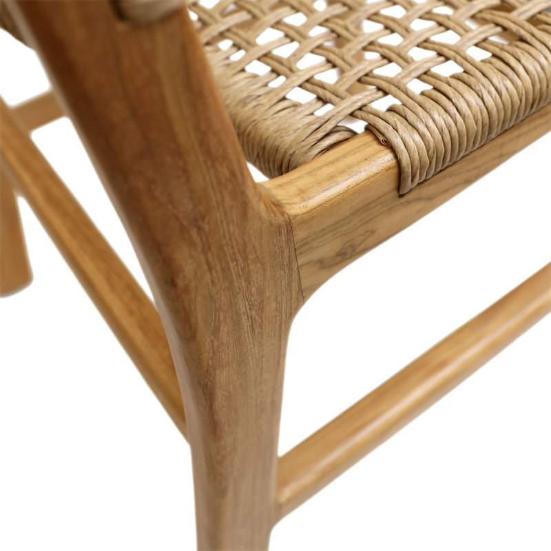 Dallas Wicker Outdoor Dining Chair, Natural