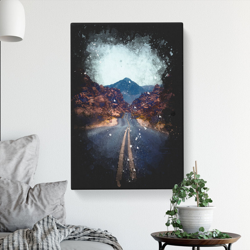 Road To The Valley Of Fire - Wrapped Canvas Painting, 76cm H x 50cm W x 3cm D