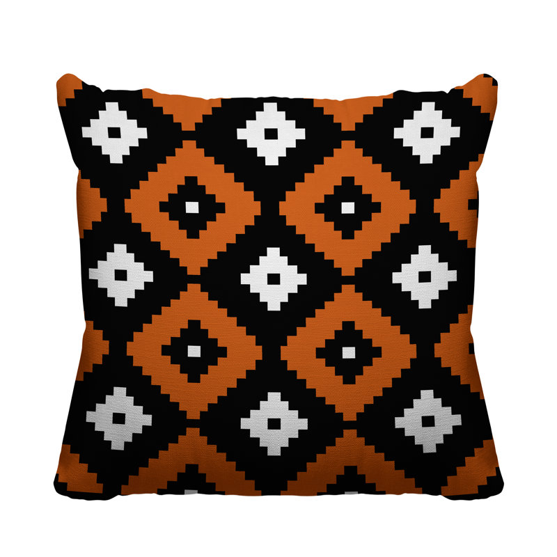 Coussin intérieur / extérieur Nosi, L 19 po x H 19 po, Orange