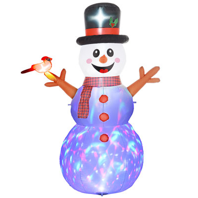 7.9' Christmas Inflatables Branch Hands Snowman w/ Colorful Light