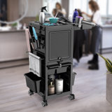 Rolling Utility Cart Storage Cart with Trays Lockable Craft Cart Salon Trolley