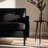 Genuine Leather Square Arm Sofa, Black-1089187087
